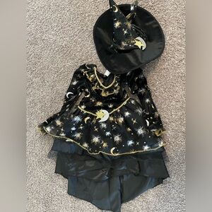 Enchanting Black and Gold Wizard Costume for Kids